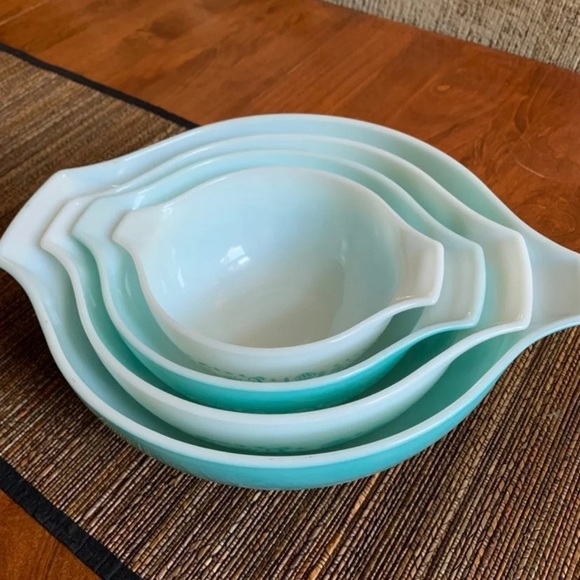 Pyrex Ammish buttrrprint Cinderell mixing Bowl Set - Picture 3 of 12